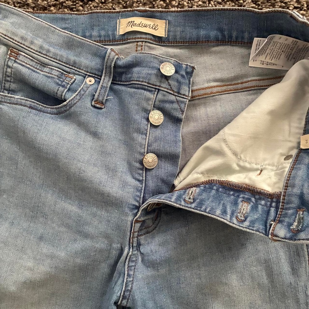 Madewell Women's 30 10" High Rise Skinny Light Blue Denim Jeans - Picture 2 of 6